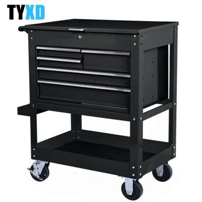 Bulk Storage Black Tech Cart W/DRAWER  Rolling Tool Cart BBQ Cart