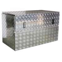 Low profile aluminium truck box with stainless steel lock